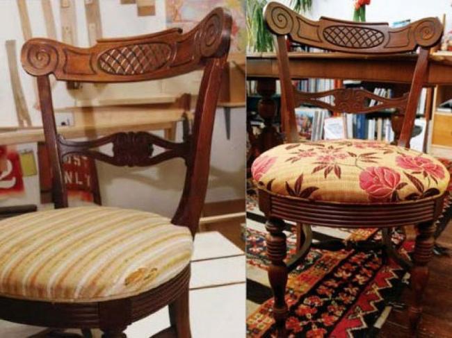 Принцип обивки стульев