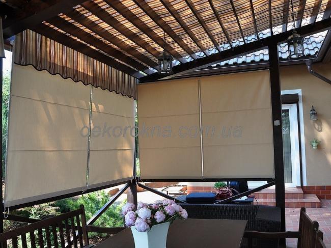 Римская штора для навеса