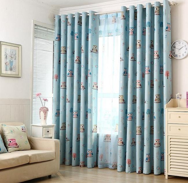 Плотные шторы с тюлем